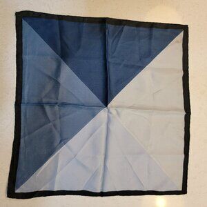 Vintage Scarf Hankie 100%‎ Silk Pocket Square Multicolor Colorblock FLAWS